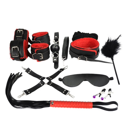 Urway 14pcs Bondage Set Beginners Starter Kit Cuffs Restraint Rope Sex Toy BDSM