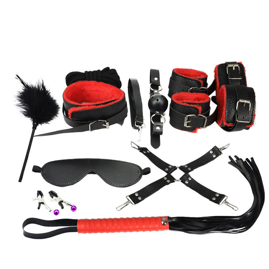 Urway 14pcs Bondage Set Beginners Starter Kit Cuffs Restraint Rope Sex Toy BDSM