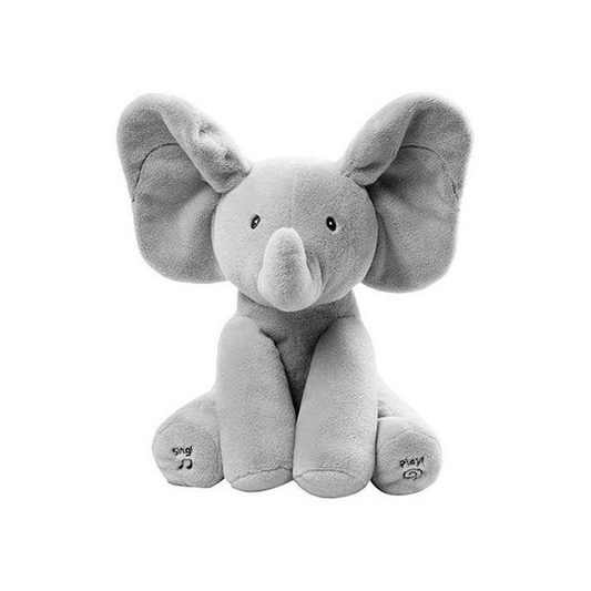 Peek A Boo Elephant Baby Toy - Grey