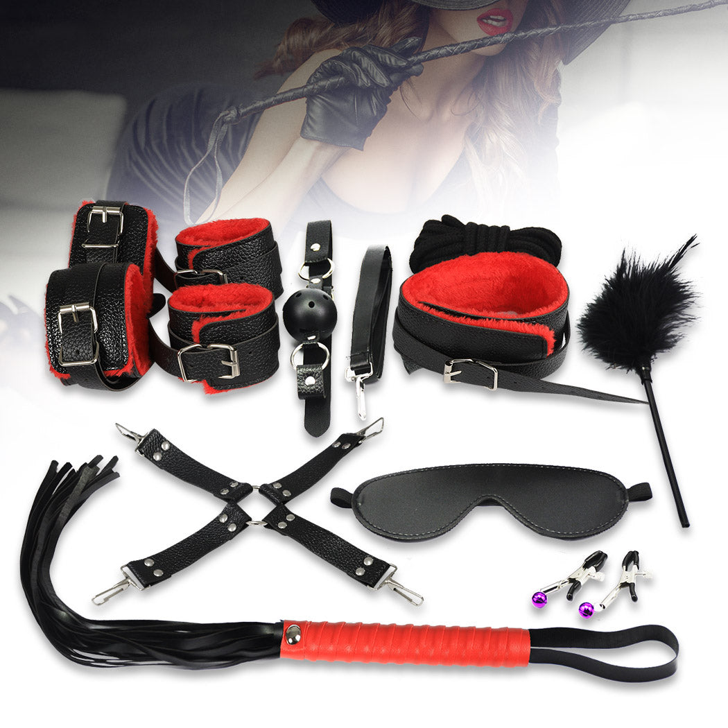 Urway 14pcs Bondage Set Beginners Starter Kit Cuffs Restraint Rope Sex Toy BDSM