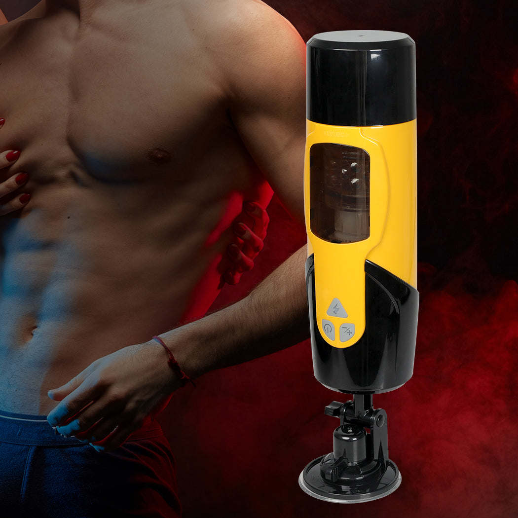 Urway Masturbation Cup Vibrating Pocket Masturbator Male Hole Sex Toy Yellow