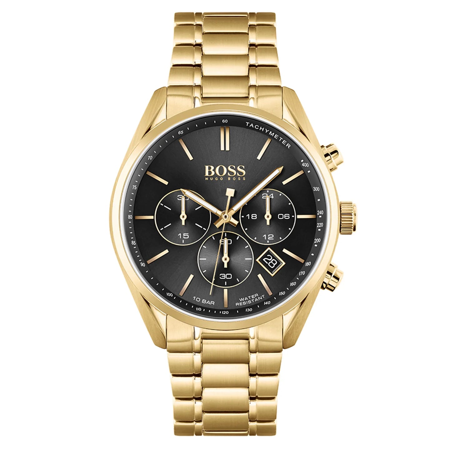 Hugo Boss Champion Gold Steel Men's Chrono Watch - 1513848