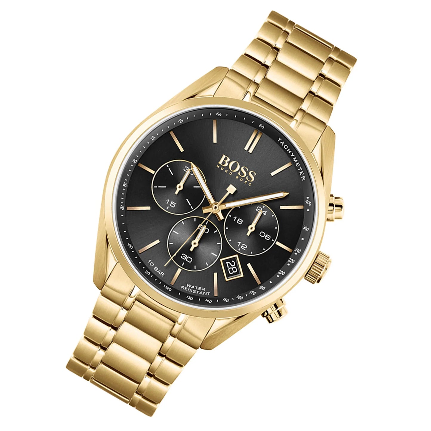 Hugo Boss Champion Gold Steel Men's Chrono Watch - 1513848