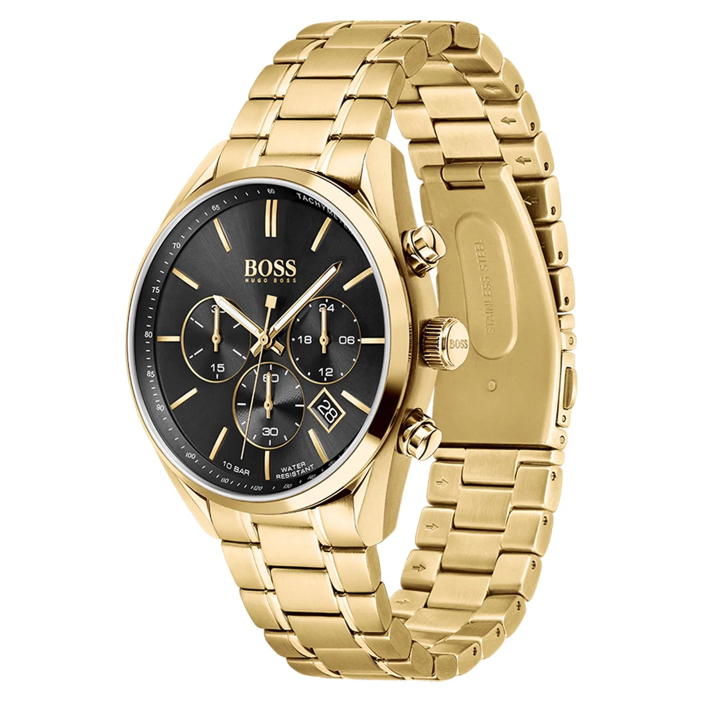 Hugo Boss Champion Gold Steel Men's Chrono Watch - 1513848