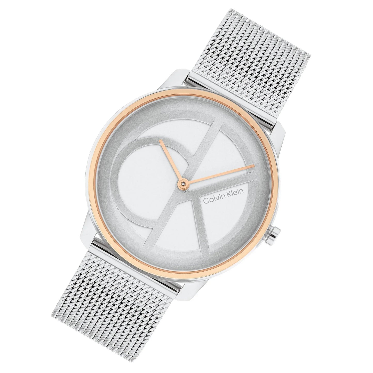 Calvin Klein Steel Mesh Silver White Dial Unisex Watch - 25200033