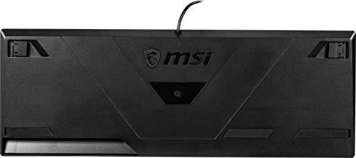 MSI Gaming Backlit RGB Dedicated Hotkeys Anti-Ghosting Water Resistant Mechanical Feel Gaming Keyboard (Vigor GK30 US)