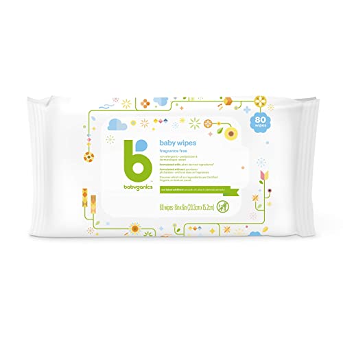 Babyganics Fragrance Free Face, Hand and Baby Wipes, 400 Count, Packaging May Vary