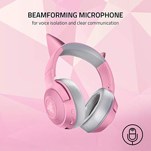 Razer RZ04-03520100-R3M1 Kraken BT Kitty Edition Headset, Quartz/Pink