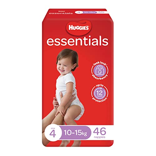 Huggies Essentials Nappies Size 4 (10-15kg) 46 Count