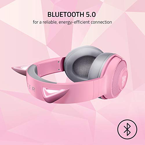 Razer RZ04-03520100-R3M1 Kraken BT Kitty Edition Headset, Quartz/Pink