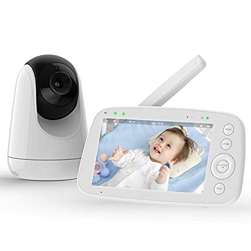 Baby Monitor, 5 inch HD Display Video Monitor, with Auto-Pilot Camera and Two-Way Audio, Night Vision and Thermal Monitor(AU Plug, 240V)