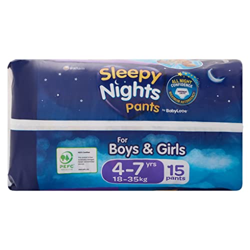 BabyLove 60 Piece (4 Pack x 15) Bulk Sleepy Nights Overnight Nappy Pants 18-35kg (4-7 Years)