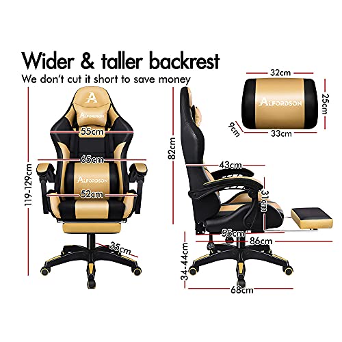 Alfordson Gold/Black Gaming Chair