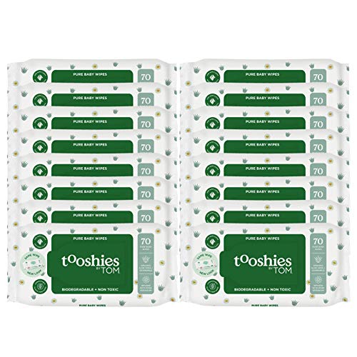 tooshies Aloe Vera and Chamomile Pure Baby Wipes, Pack of 1120, 16x70 packs