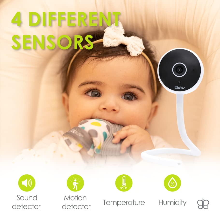 bblüv - Viyu, Smart Baby Monitor WiFi 1080P Hd Cam Audio Movement Activation, Indoor Home Security Camera, Two Way Talk, Thermo Monitor