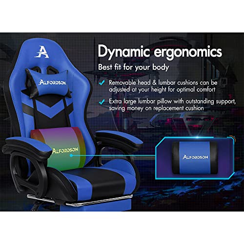 Alfordson Bluie Gaming Chair W/ LED Lighting