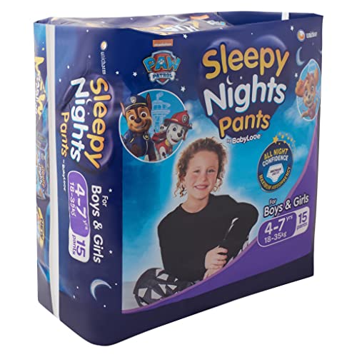 BabyLove 60 Piece (4 Pack x 15) Bulk Sleepy Nights Overnight Nappy Pants 18-35kg (4-7 Years)