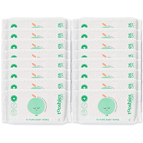 tooshies Aloe Vera and Chamomile Pure Baby Wipes, Pack of 1120, 16x70 packs