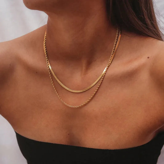 The Twist & Snake 18K Gold Plated Necklace