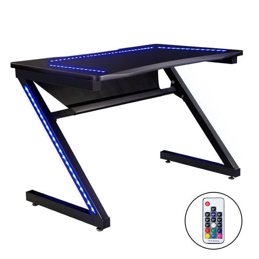 Artiss Gaming Desk Carbon Fiber W/LED