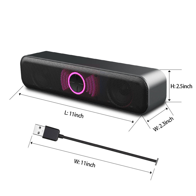 USB Powered Computer Speaker for Desktop Windows PCs Laptop Portable Mini Speaker Plug and Play