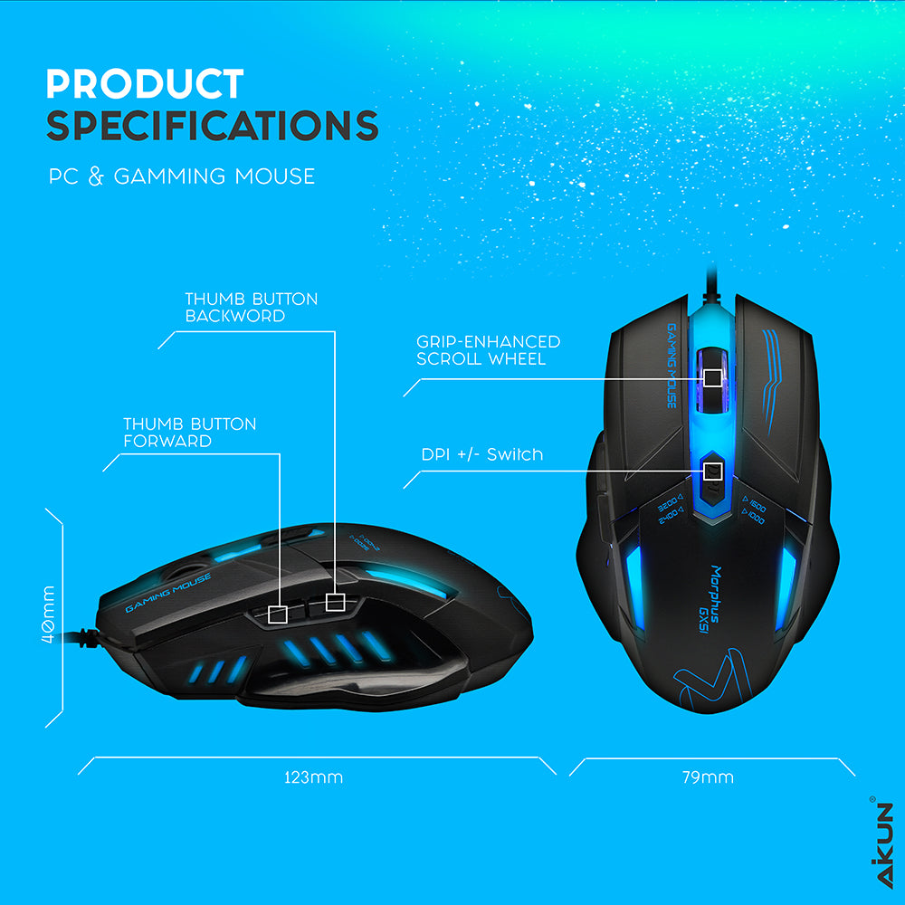 AIKUN GX51 Wired Gaming Mouse