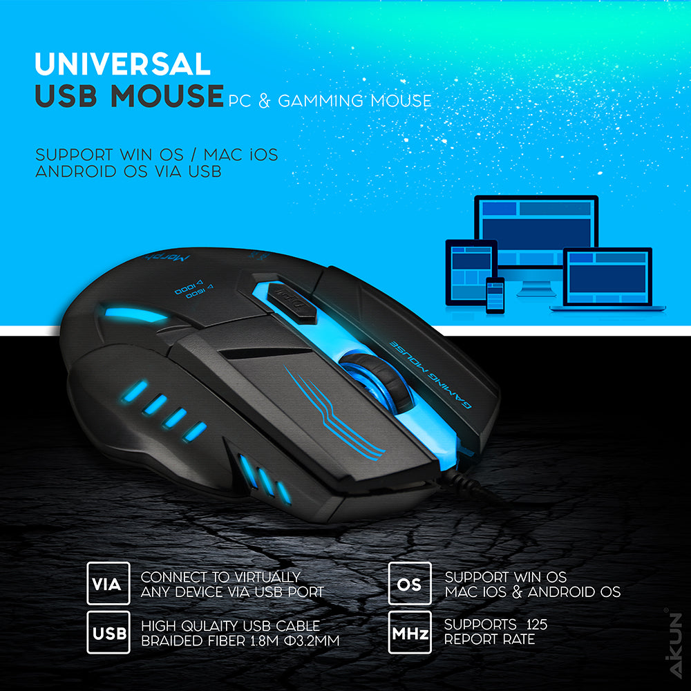 AIKUN GX51 Wired Gaming Mouse