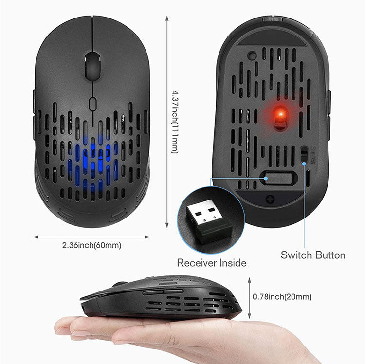 AIKUN Rechargeable BT/2.4G Mouse