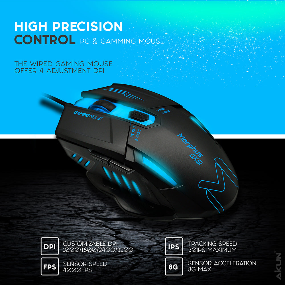 AIKUN GX51 Wired Gaming Mouse