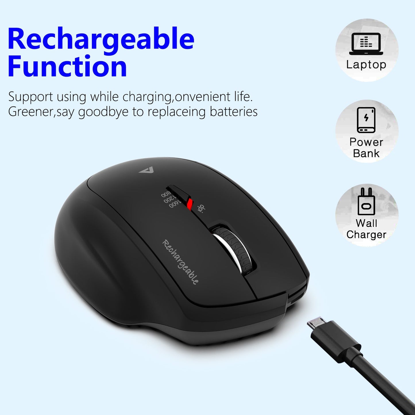 AIKUN MX33R Rechargeable Wireless Mouse