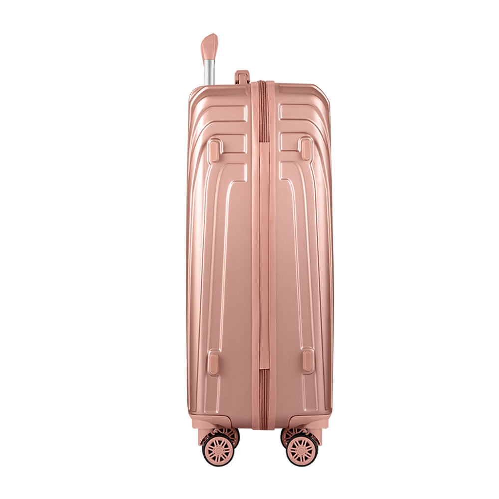 Kyoto 3pc Luggage 20'' 24'' 28'' Trolley Suitcase Sets Travel TSA Hard Case Lightweight Pink