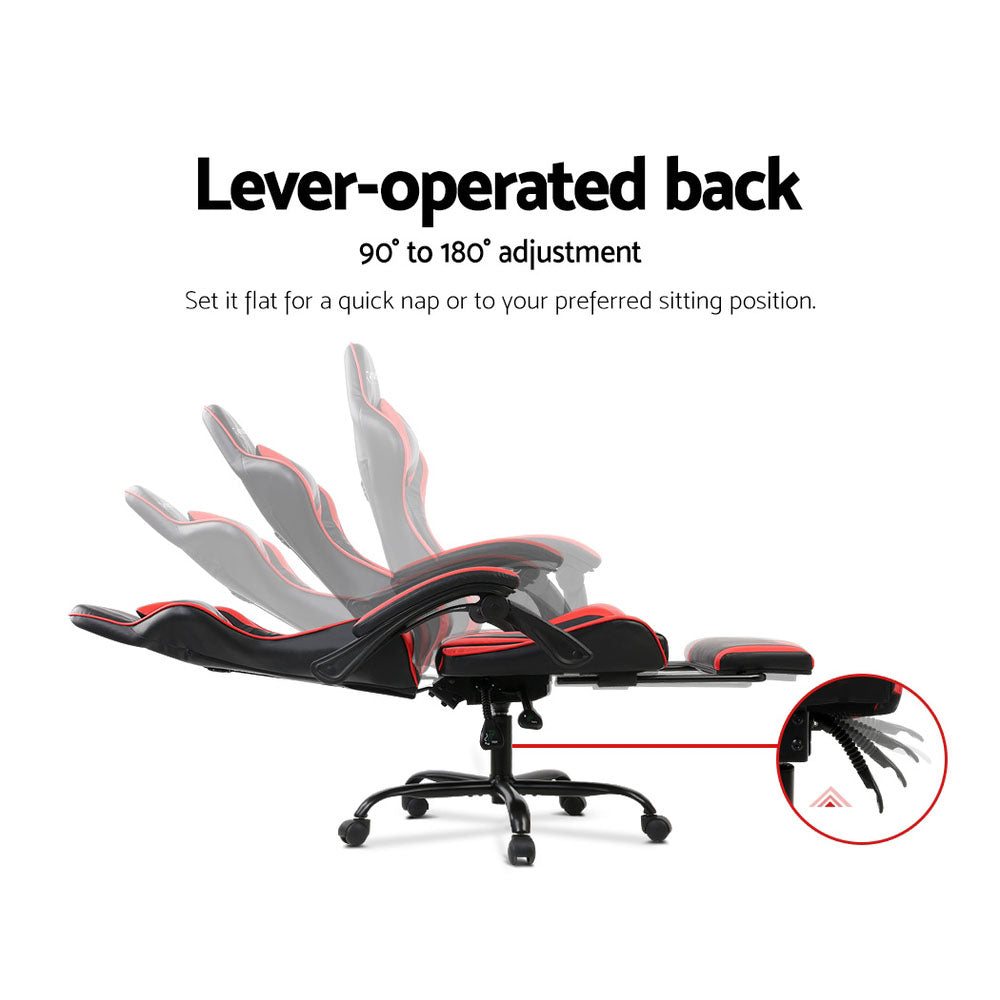 Gaming Office Chair Computer Seating Racer Black and Red