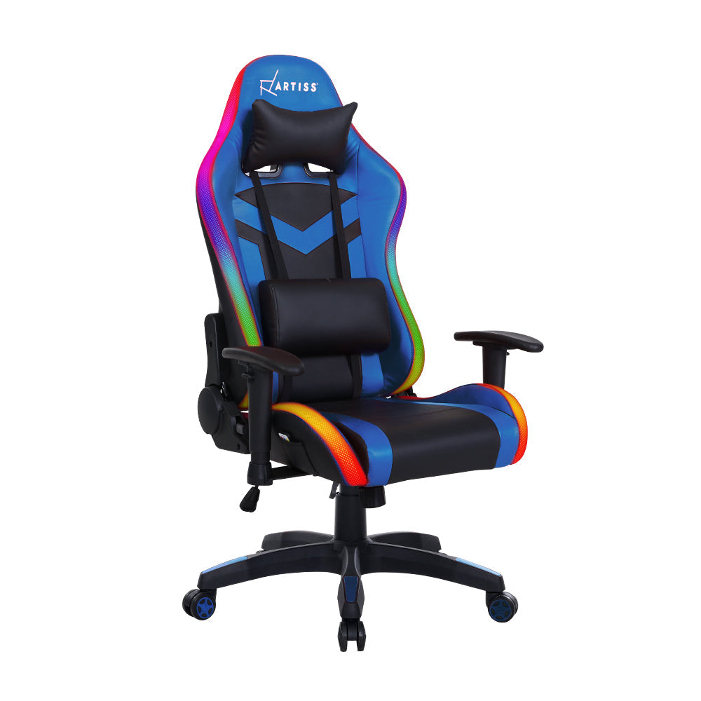 Artiss Gaming Chair Home Study Office Chair RGB LED Lights Computer Chair