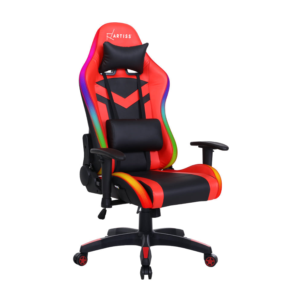 Artiss Gaming Chair Home Study Office Chair RGB LED Lights Computer Chair