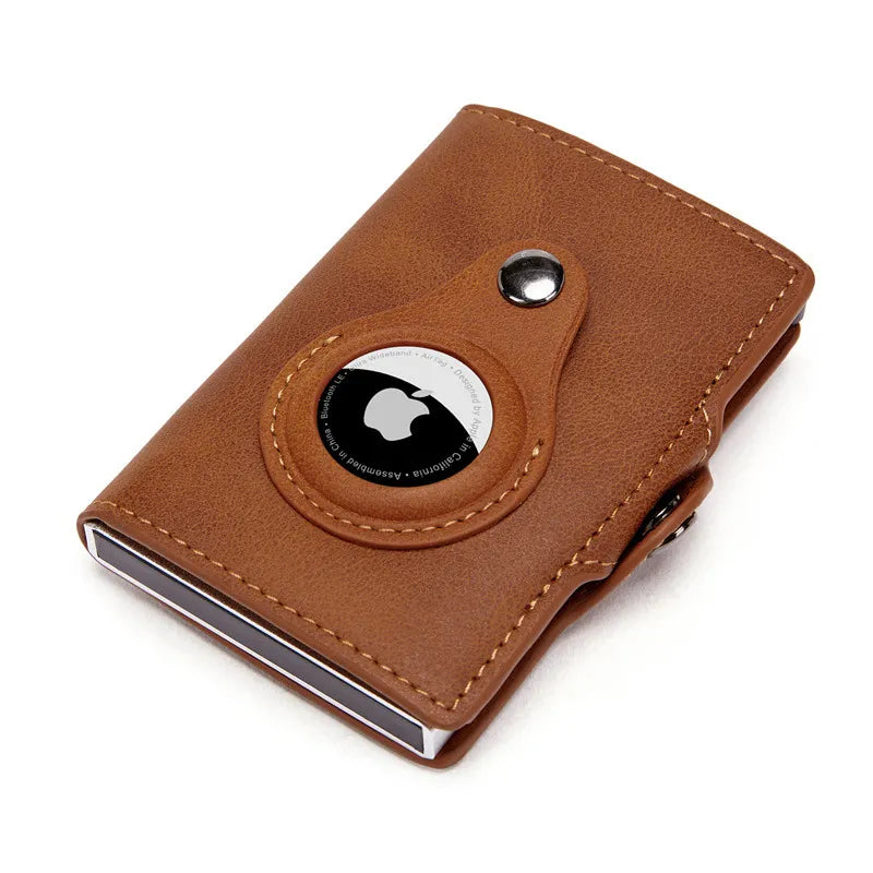 Rfid Anti-theft Swipe Credit Card Holder Genuine Leather