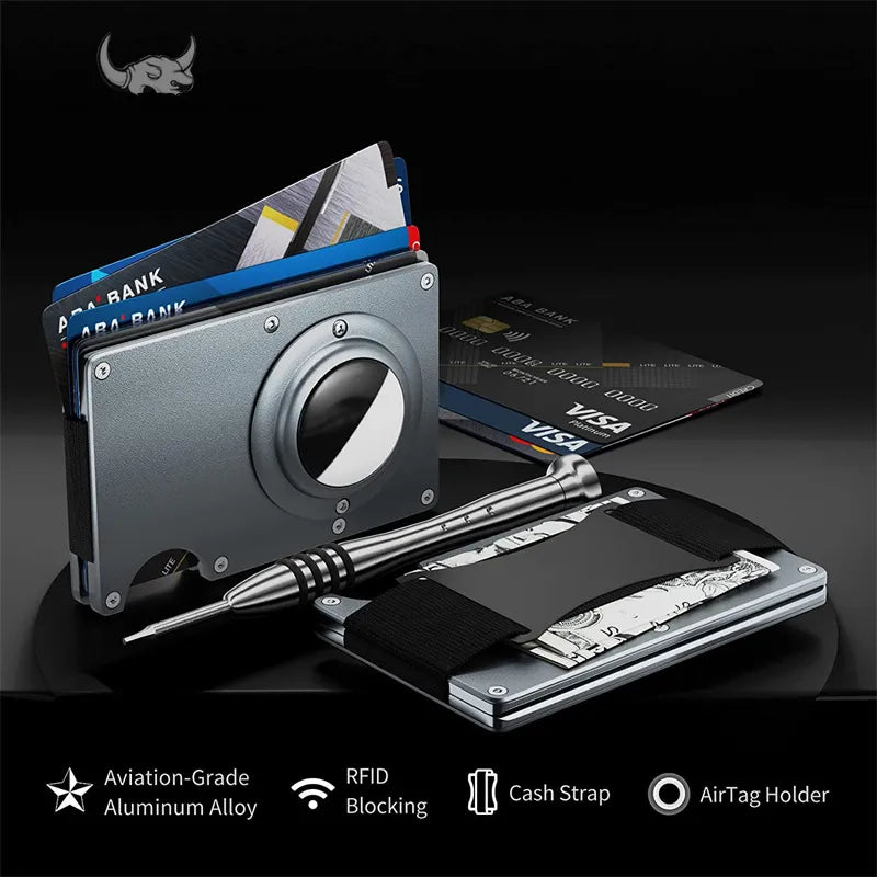 Airtag Apple Card Holder with RFID Aluminum