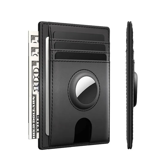 Airtag Card Wallet Leather RFID Anti-theft Slim