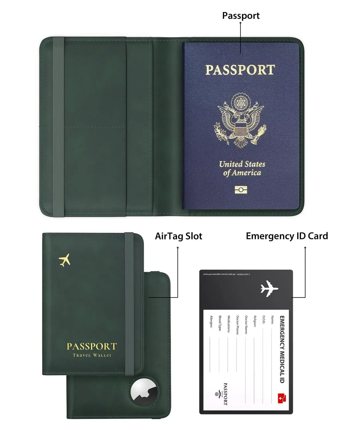 Airtag Passport Holder