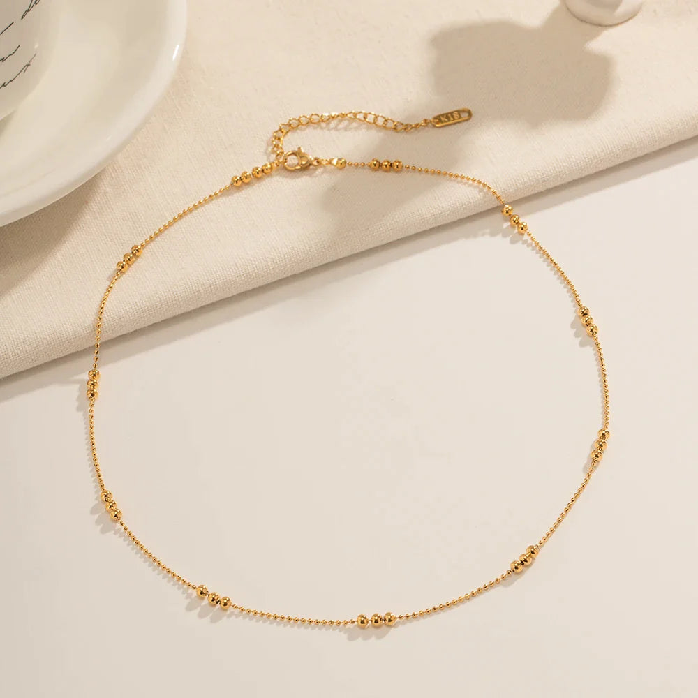 Finest Ball 18K Gold Plated Necklace