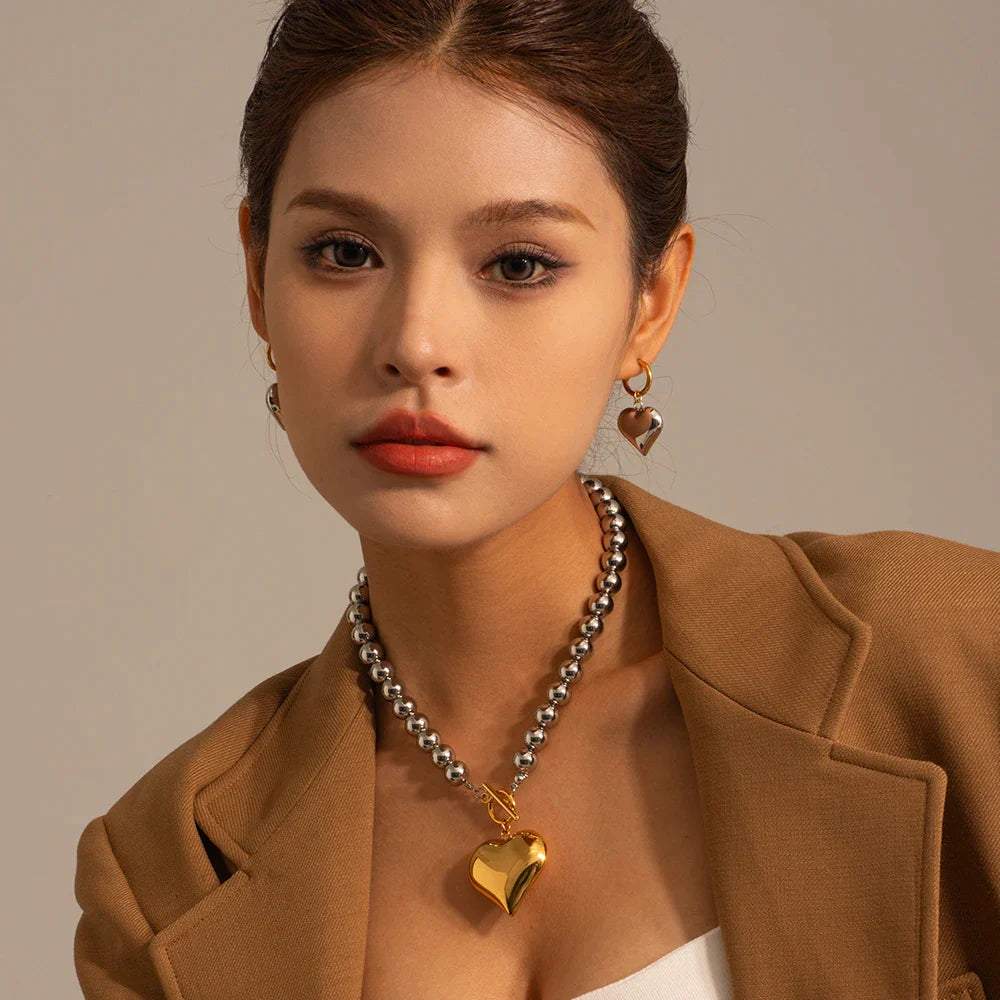 Mimi Heart 18k Gold Plated Necklace