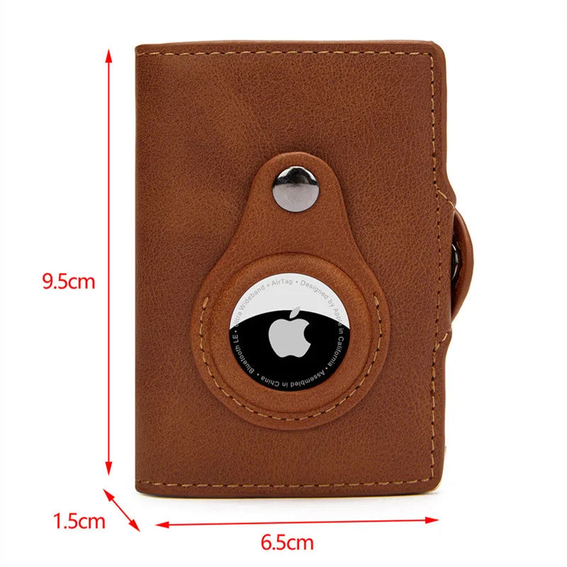 Rfid Anti-theft Swipe Credit Card Holder Genuine Leather