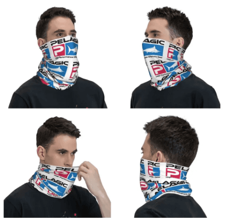 Black & White Fishing Face Cover